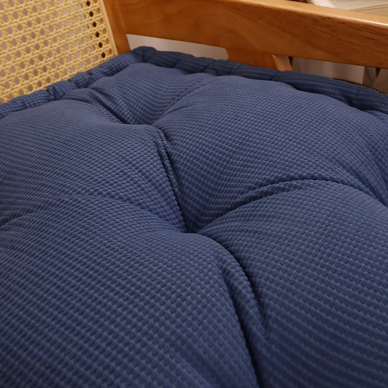 Square Microfiber  Floor Pillow /Cushion., Navy Blue