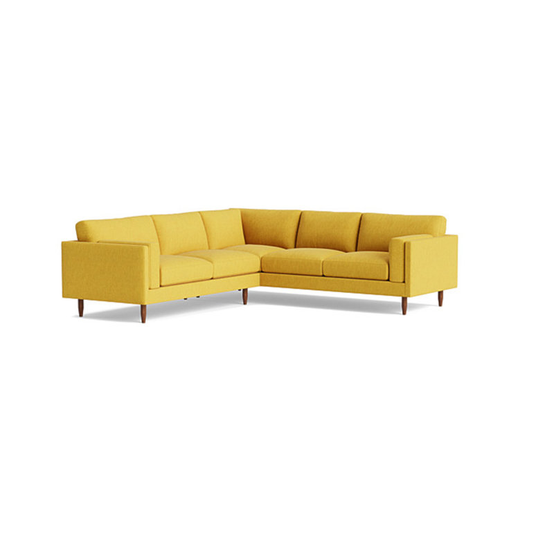 Skinny Fat Sectional, Performance Velvet - Denim, Right Hand Facing