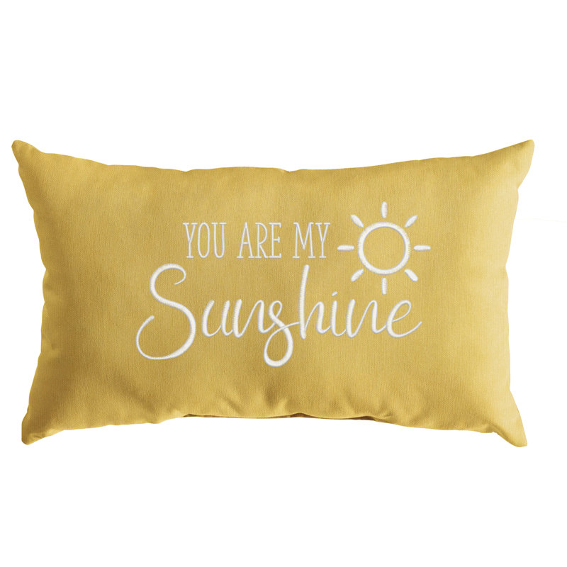 Embroidered Outdoor Throw Pillow