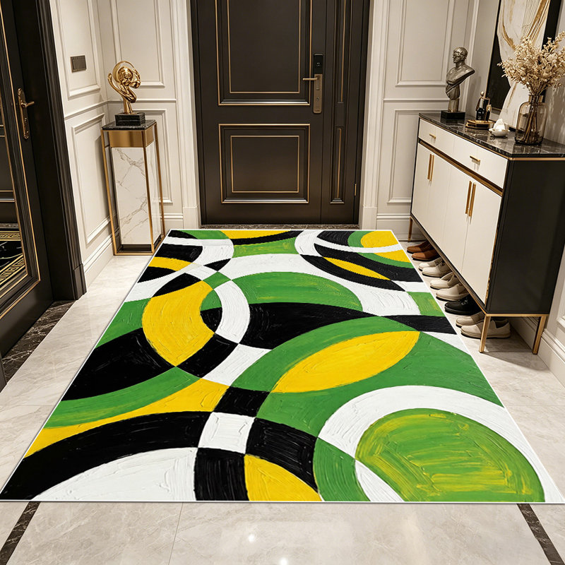 Modern abstract geometric carpet, soft and easy to clean, suitable for living rooms, bedrooms, dining rooms, study rooms, and other indoor spaces