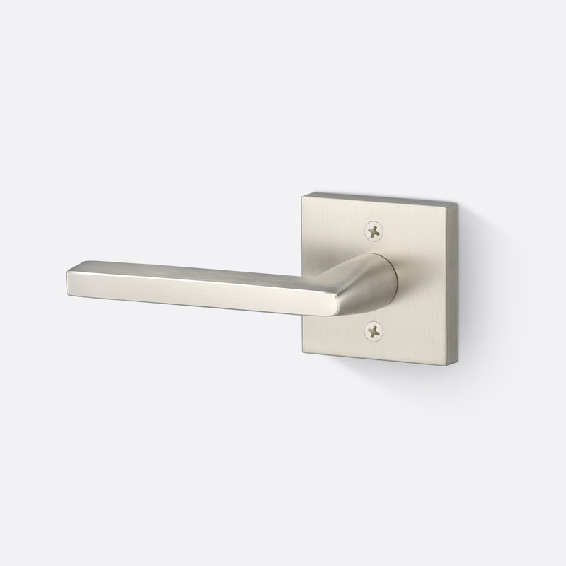 Fausse rosette carrée Escala, Nickel satiné