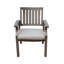 Chaise de salle à manger d'extérieur moderne en aluminium avec coussin (ensemble de 2), gris foncé et argent