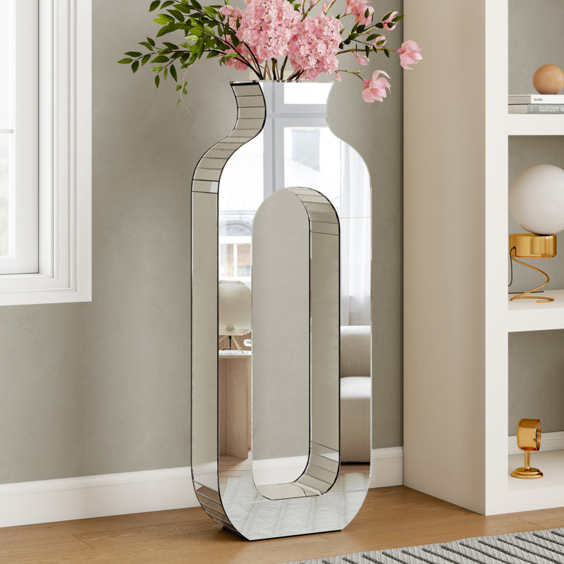 Gudrun 80cm Mirrored Glass Floor Vase Home Decor