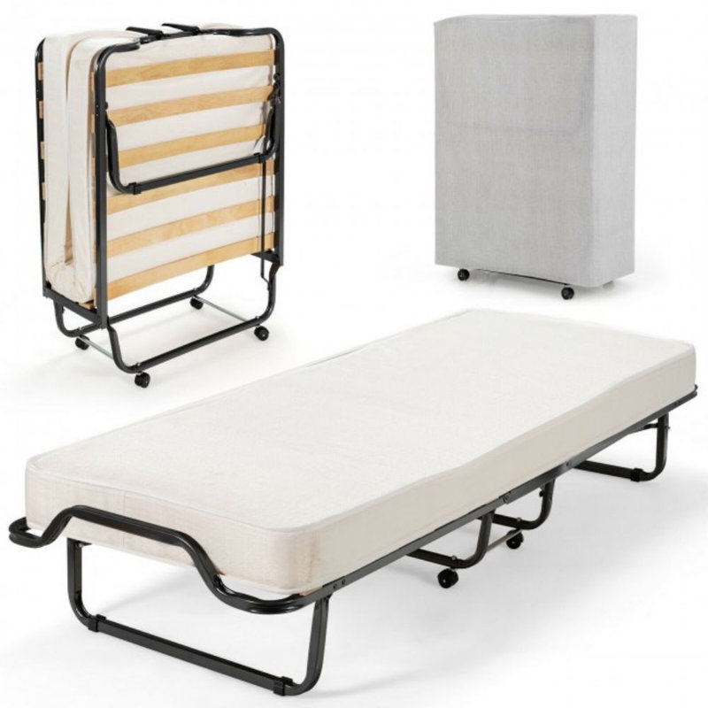 Oscar Metal Folding Bed With Memory Foam Mattress And Dust-Proof Bag