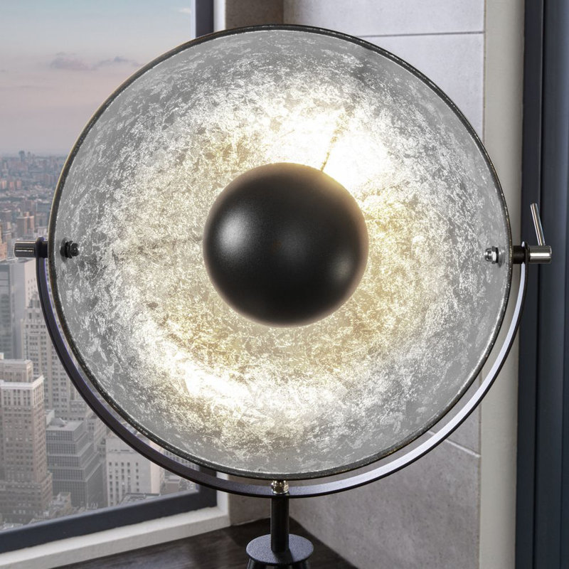 Fiedler 146cm Tripod Floor Lamp, Black/Silver
