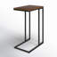 Table de bout en métal Amald 19 x 12 x 27 brun noyer-1645073285