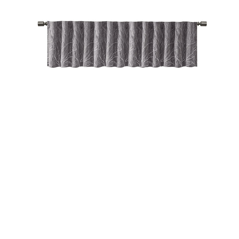 Cantonnière Gracie Mills Saffron Botanical, Gris