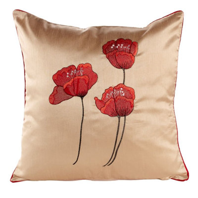Dav Floral Cream Square Cushion