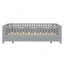 Lit plateforme convertible simple TG avec garde-corps, structure en bois massif extensible à grand lit pour une utilisation polyvalente-912021611-912021606