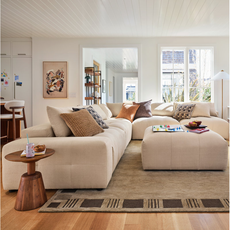 Camden 6-Piece L-Shaped Modular Upholstered Sectional Sofa