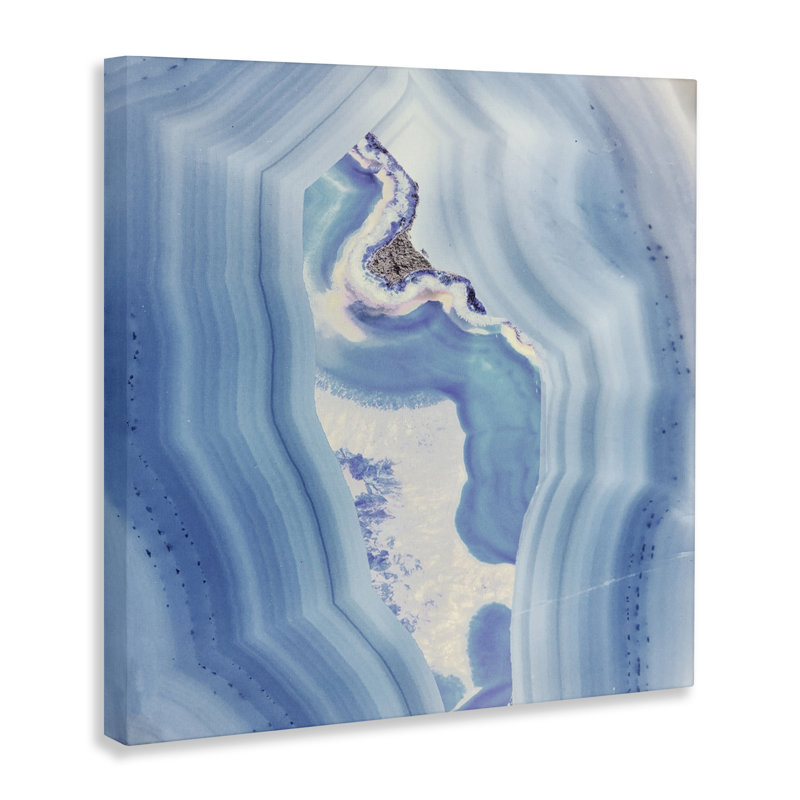 Relié en toile géode bleue, design par Sophie 6, H 30 po x l 30 po
