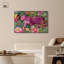 Décoration murale florale léopard rose par Art Remedy, cadre noir, 54 x 36-5441503-5441507