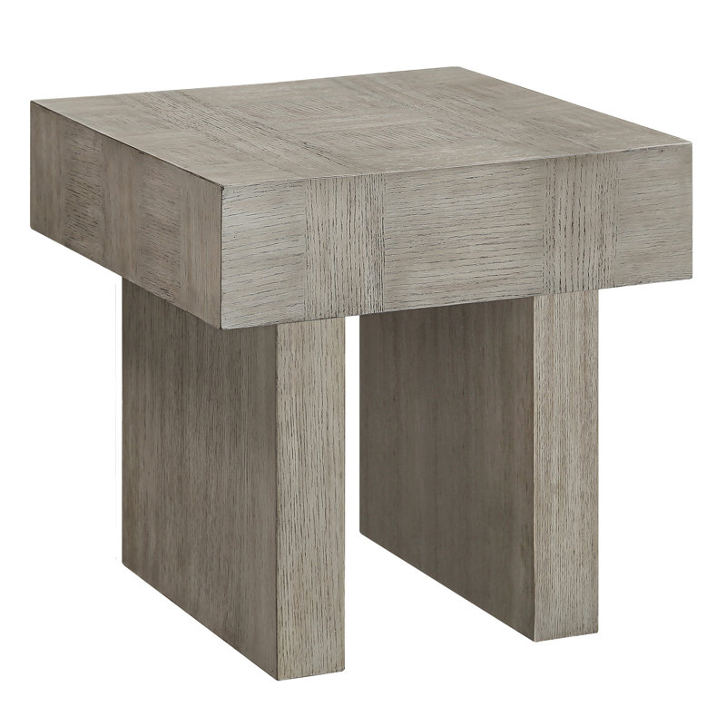 Table de bout ultramoderne en bois de couleur brun gris - Rectangulaire pour la maison