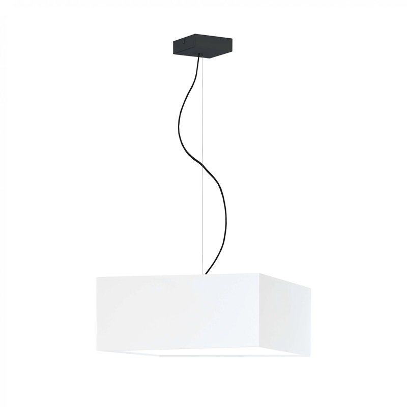 Debarata 1 - Light Square/Rectangle Pendant, Black, White