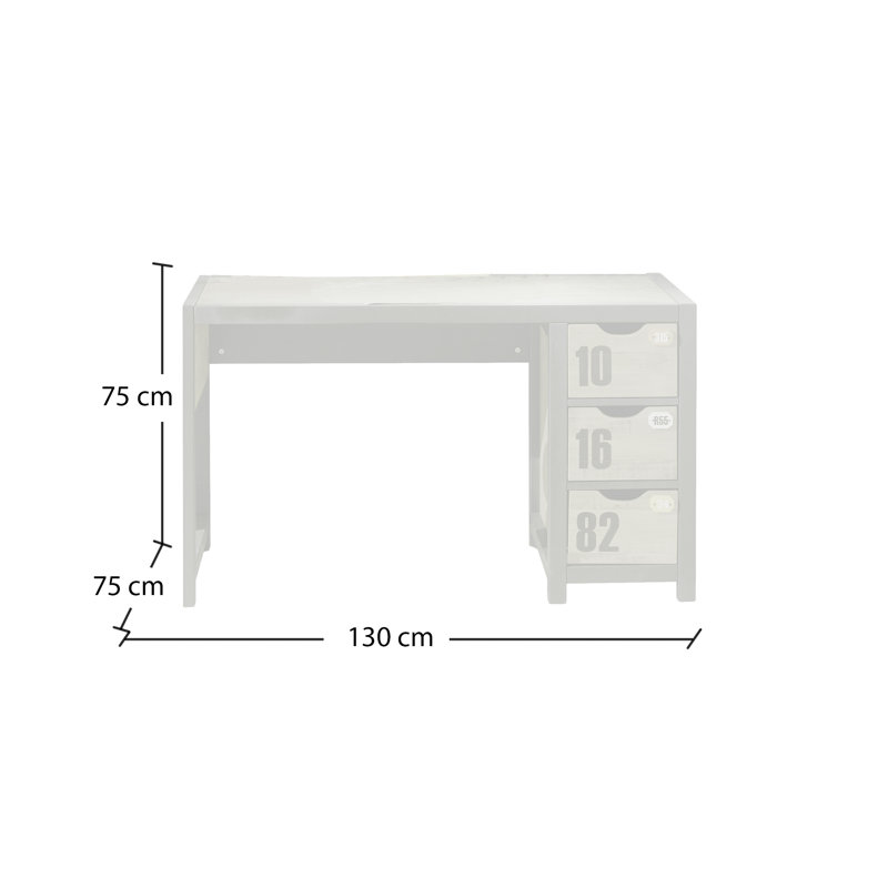Alex 2 Piece Writing Desk Office Set