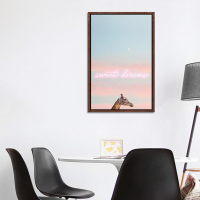 Giraffe Dreams 1 Piece Wall Art on Canvas