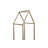 Metal House-Shaped Fire Wood Holder with Handle-1501104352