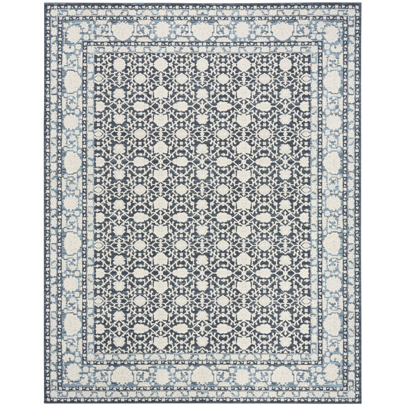 Tapis d'intérieur bleu Nourison Grace, Rectangle 5 pi 3 po x 7 pi 3 po