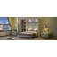 Lit escamotable double pleine grandeur avec tablettes, garde-robe et lumières à DEL, blanc