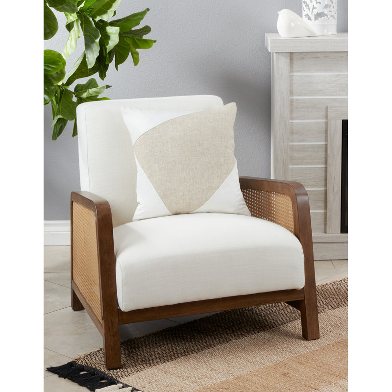 Square Polyester Blend Pillow Cover & Insert, Down Blend, White