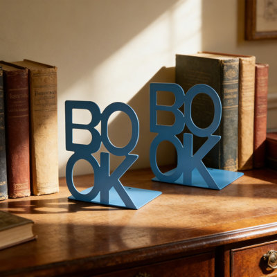 Rack Book Ends - Supports décoratifs en métal pour livres de bureau