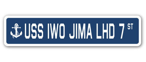 Plaque de rue en plastique robuste Iwo Jima Lhd 7 4 po x 18 po