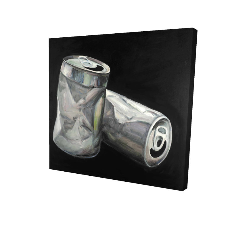 Industrial White Gastronomy Canvas - Empty Cans Home Decor