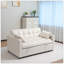 Canapé-lit, canapé-lit escamotable en velours 3 en 1 avec accoudoirs, poches de rangement et 2 coussins, dossier réglable, canapé-lit pour le salon, lit variable dans la chambre à coucher