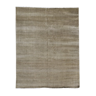 Moroccan Hand Knotted Taupe Area Rug