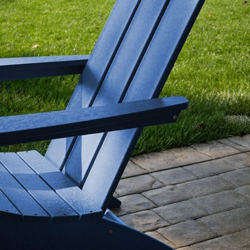 POLYWOOD Modern Adirondack 3-Piece Set, Navy