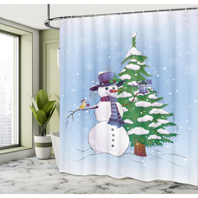 Shower Curtain with Hooks Included
