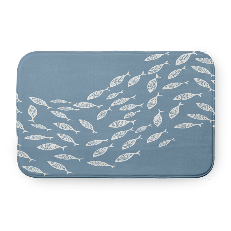 Tapis de bain Beach, L 17 po x L 24 po, Bleu