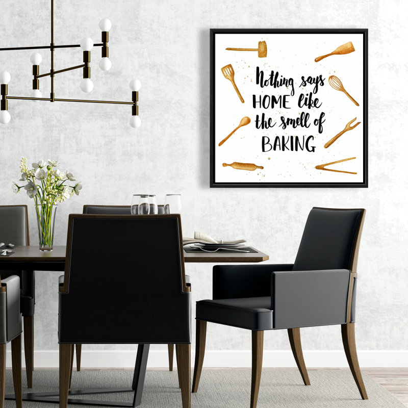 Maison et pâtisserie illustrative encadrée | Décor pour la cuisine