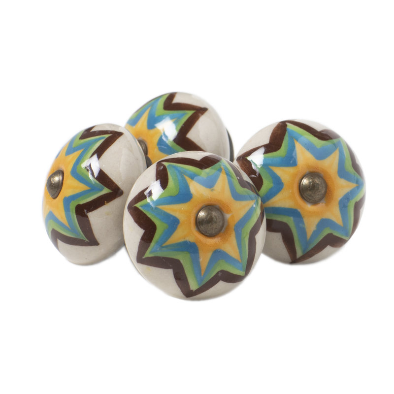 Handpainted 1 1/2" Diameter Round Knob Multipack