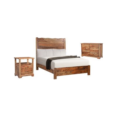 Chaliyah 3-piece Live Edge Solid Wood Bedroom Set