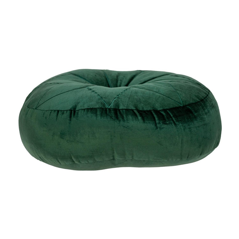  Housse et insert de coussin de sol rond, Vert foncé