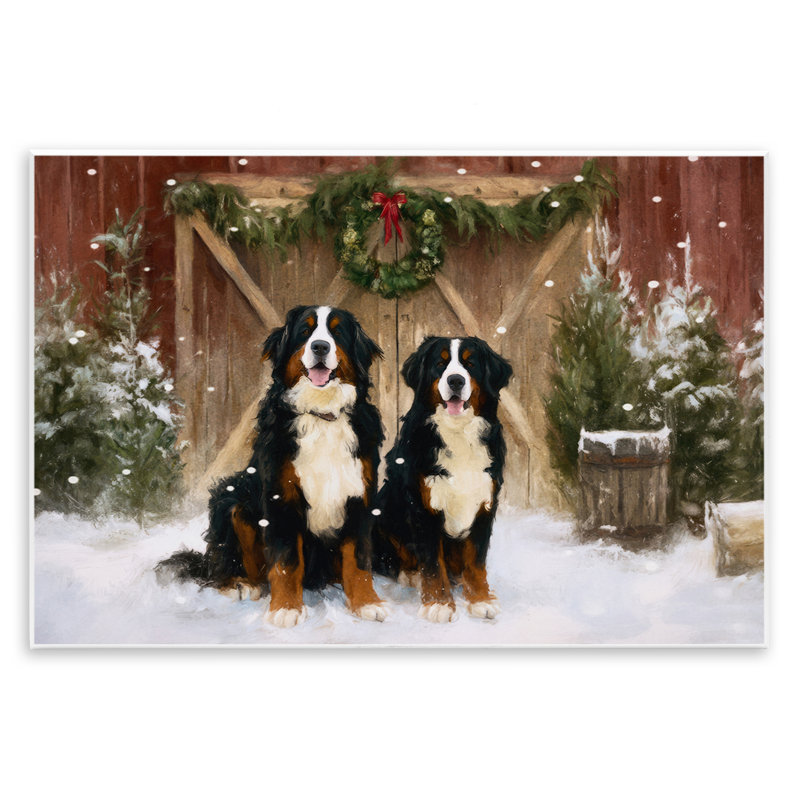 Plaque de bouvier bernois Barnyard, design par Tina LeCour, H 10 po x l 15 po