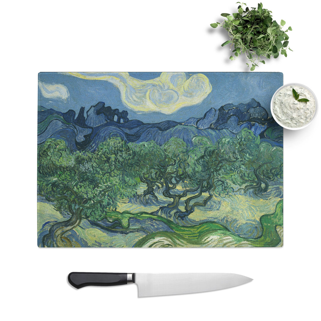 The Olive Trees by Vincent Van Gogh Chopping Board