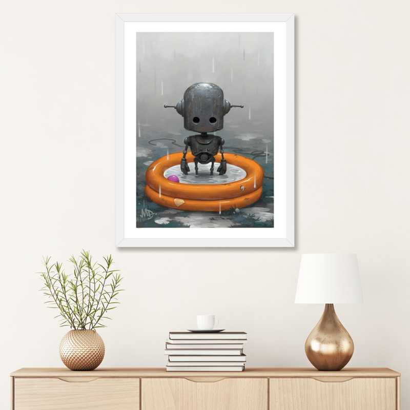 «Doldrums» par Matt Dixon - impression d'art graphique, H 32 po x l 24 po x P 1 po, Papier encadré blanc