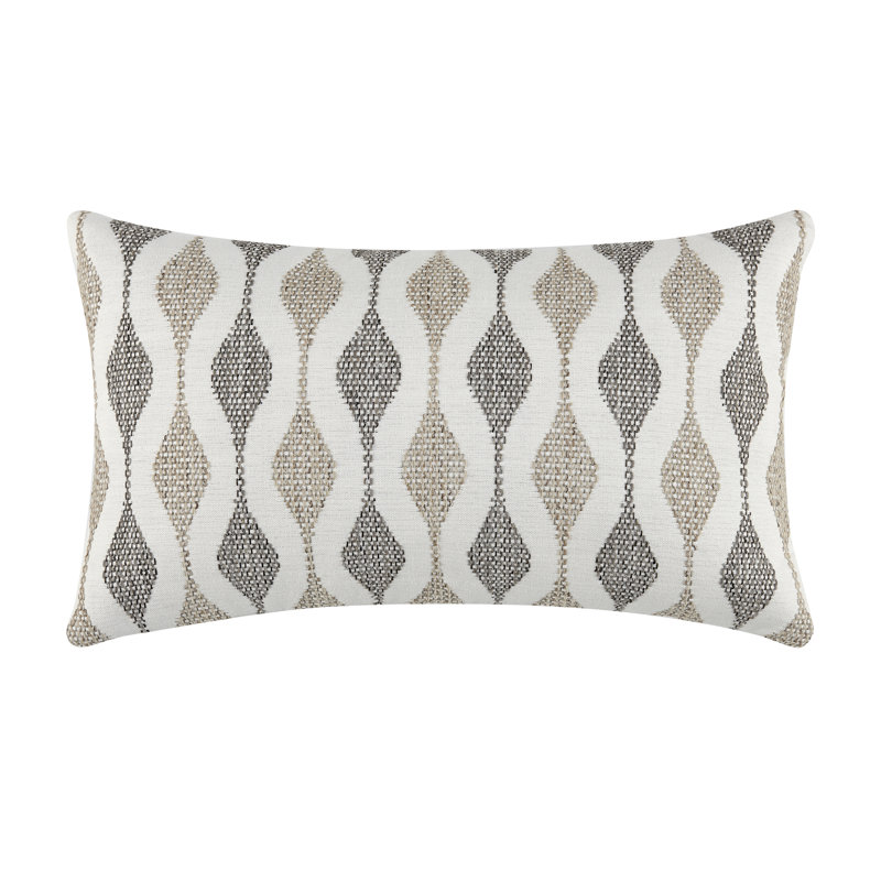 Boyega Geometric Polyester Throw Pillow, 12" x 20", Down Blend, Rectangle