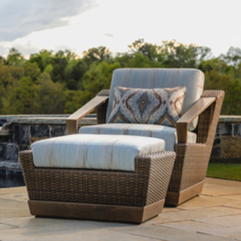 Charisma Outdoor Ottoman, Canvas Natural