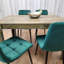 Dining Set of 4 Dining Table and 4 Velvet Chairs Dining Room Furniture-728927607-711313854