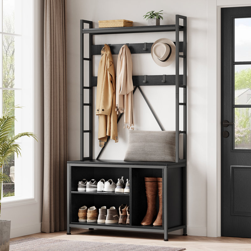 92.5cm Adjustable Clothing Rack, Black