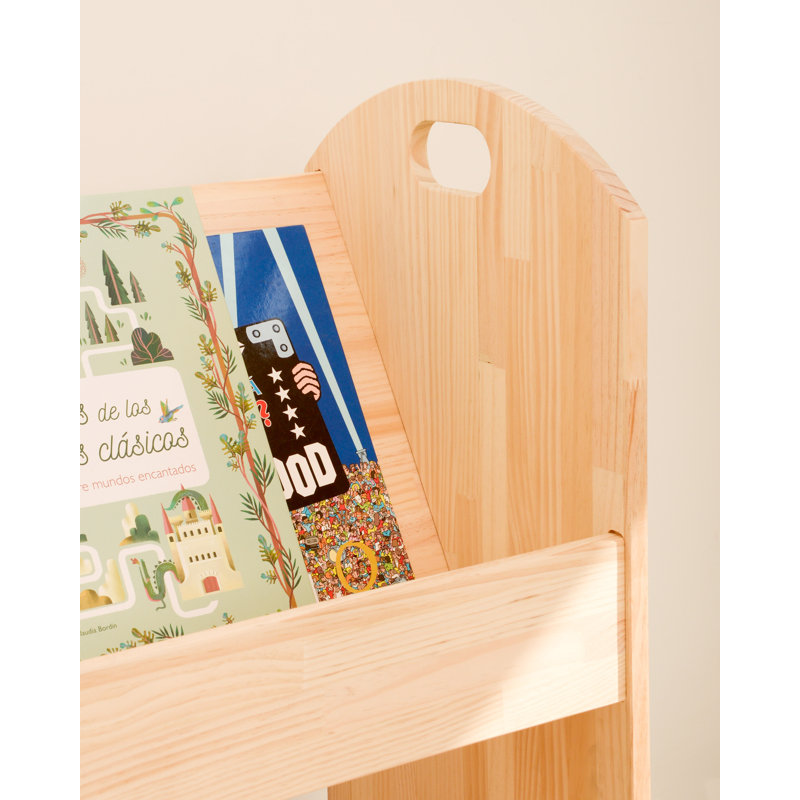 Hebb 92 cm H X 50 cm W Pine Wood Kids Bookcase