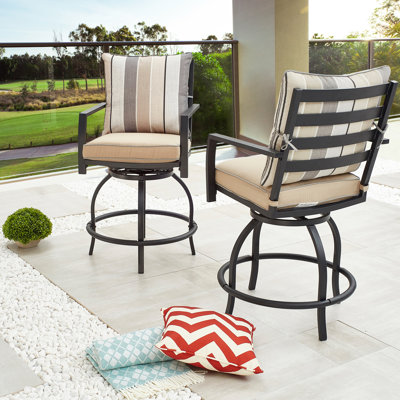 Briella Patio Bar Stool with Cushion 2-Pack