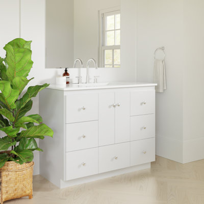 Armoire de meuble-lavabo sans comptoir Slab l 42 po x P 21 po x H 34,5 po Dewy Morning