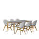 Anautica 75'' Rectangular 6 - Person Outdoor Dining Set