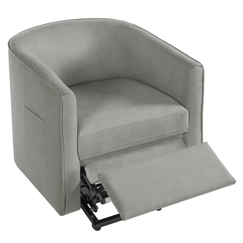 Fauteuil inclinable compact gris avec élévateur électrique, chenille durable pour les personnes âgées