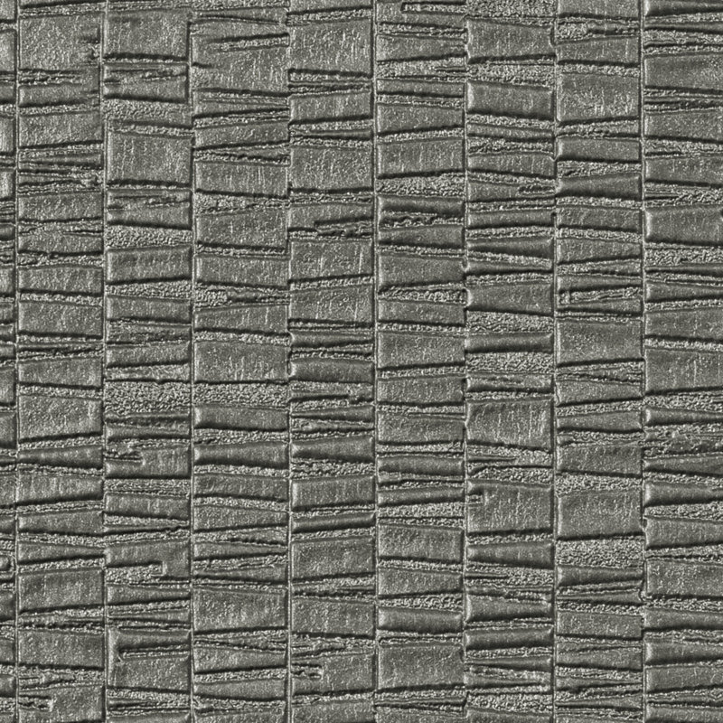 3' L x 54" W Textured Wallpaper Roll, Charcoal/Bronze