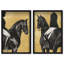 Oliver Gal Taming the Rhythm Set Horse - Leaf Framed Shadowbox Art-1605162079-1605162076